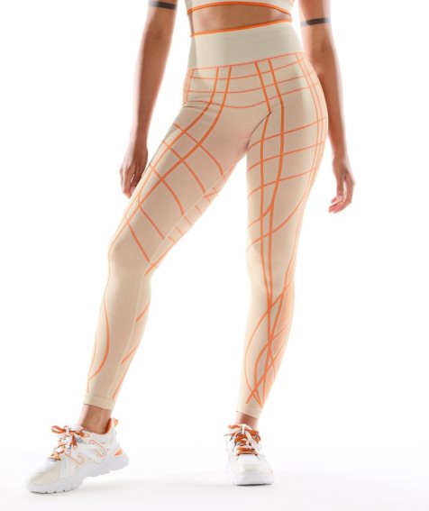 Women's Gymshark Wtflex Linear Seamless Leggings Orange | NZ 7REGYH